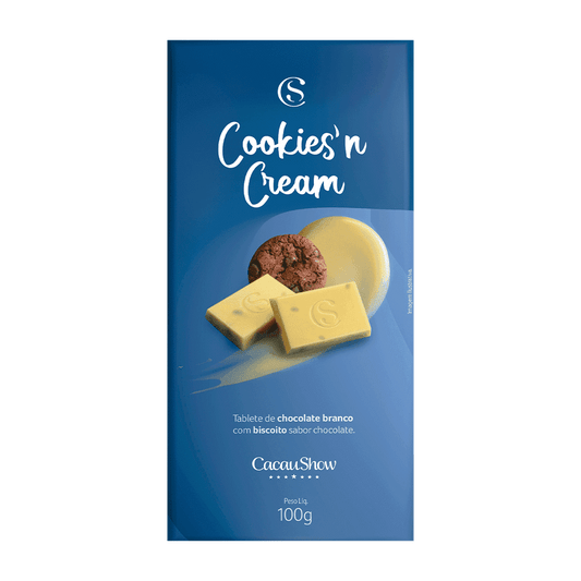 Barra de chocolate Cookies'N Cream 100G Cacau Show