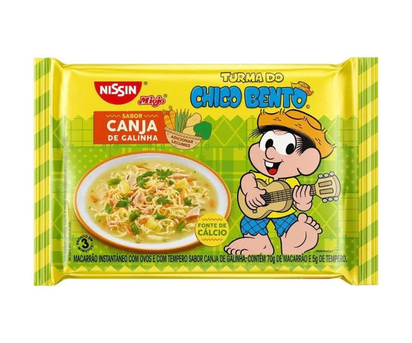 Macarrão Instantâneo Miojo Turma do Chico Bento Sabor Canja de Galinha - 75g